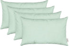 RSH DECOR: Sunbrella Lumbar Throw Pillows Set of 4 | 20" x 12" | Water and Fade-Resistant Performance Fabric | Outdoor Pillow Covers with Down-Alternative Inserts | Canvas Spa