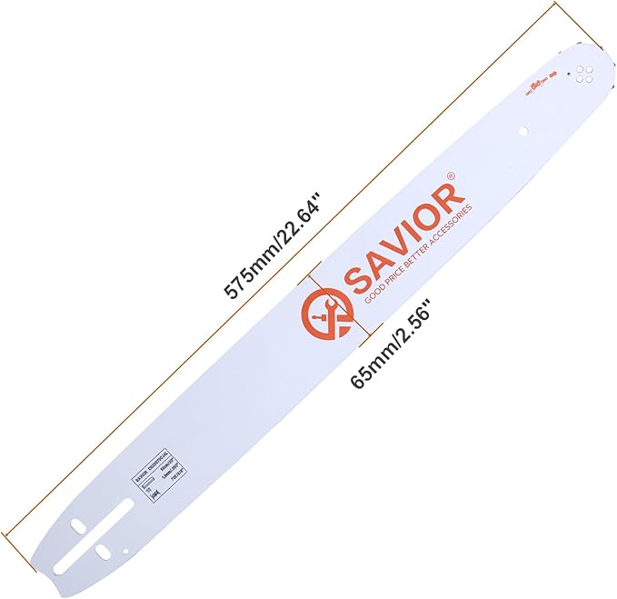 Savior 20 Inch Chainsaw Guide Bar and D70 Chain Combo, 3/8" Pitch .050" Gauge 70 Drive Links for Echo CS-590 CS-600 Poulan Pro Homelite McCulloch Replacement 200PXDD176, 27850 (Chain*3+Bar*1)