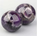 StoneStory Amethyst Crystal Sphere Ball with Wood Stand Large Healing Crystals Sphere Sculpture Home Office Decoration Fengshui Meditation He
