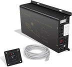 WZRELB Pure Sine Wave Power Inverter 3000W 24VDC to 120VAC 6000W Peak Dual AC Outlets 2× 2.4A USB Port &Hardwire Terminal with 16ft Remote Conrtol Off-Grid Solar Converter RV Trucks (VC300024U5WD-1)