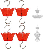 Ant Moat for Hummingbird Feeder - 3 OZ x 4 Pack Red Insect Guard with Large Capacity