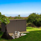 Outdoor Storage Deck Box, 170 Capacity, 27.7L x 57W x 29H inches (Brown)