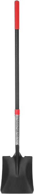 SHARK ATTACK Heavy Duty Garden Shovel, 56.7 Inch Square Head Spade Shovel with Powder Coated Steel & Non-Slip Grip for Gardening, Land Management, Yard Work, Farming and Outdoors