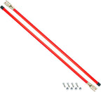 Buyers Products 1308105 Fluorescent Nylon Orange Guide Kit, 3/4" X 28, Bolt-On, Aftermarket Snow Plow Blade Marking Guide Kit, Bumper Guides for Pickup Trucks, Bumper Sights and Road Safety