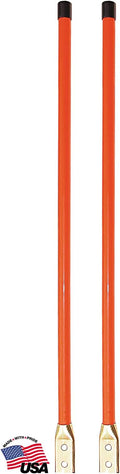 Buyers Products 1308107 Heavy Duty Fluorescent Nylon Orange Guide Kit, 3/4" X 28", Bolt-On, Aftermarket Snow Plow Blade Marking Guide, Bumper Guides for Pickup Trucks, Bumper Sights and Road Safety