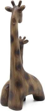 Lukitas Giraffes Statue and Sculpture Decor, Mom-and-Baby Giraffe Figurine, Creative Desktop Decorative Ornaments, Resin 11.5''