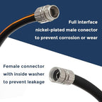 Giraffe Tools Leader Hose 10ft x 5/8", Custom Length, Heavy Duty, No Kink, Flexible, Rubber Garden Hose, Leakproof Water Hose with Male to Female Fittings, 600 Burst PSI