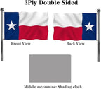 Jayus Double Sided Texas State Flag 3x5 FT Outdoor- 220D Heavy Duty Republic of Texas Flags Banners- Vivid Colors UV Resistant TX Flags with 2 Brass Grommets