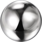 uxcell Gazing Ball 3.15 Inch 80mm Reflective Sphere Polished Hollow Ball, Stainless Steel Gazing Globe Mirror Ball for Home Outdoor Decoration, Silver Tone