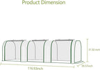 Greenhouses for Outdoors Heavy Duty, Large Walk in Green Houses for Outside with Roll-Up Door & Reinforced Frame