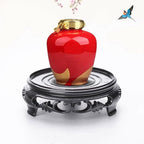 GOLDY&WENDY 7 Inch Round Vase Planter Display Stand Handmade Oriental Home Decoration Base Pedestal