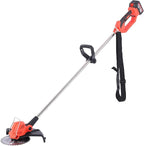 20000 RPM Electric Weed Wacker with Wheel, 3-in-1 Brushless Brush Cutter/String Trimmer/Grass Trimmer/Lawn Mower, 9" Cordless Weed Eater Battery Powered, 2 * 2000mAh Battery, 4 Blade and Charger