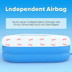 Inflatable Swimming Kiddie Pool, Size 120" X 72" X 22" Large Blow Up Pool for Family Backyard Outdoor Toddler,Big Rectangle Pools for Children,