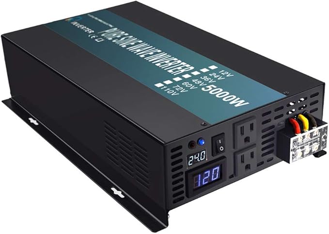 WZRELB Pure Sine Wave 5000W 24V Power Inverter DC to AC Power - Solar, RV