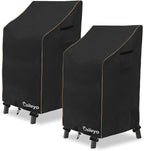 Adirondack Chair Cover 2 Pack,Waterproof Heavy Duty Outdoor Tall Adirondack Chair Covers 2 Pack,Patio Adirondack Chair Cover for Outdoor Chair(30 W x 32 D x 46 H inches) Black