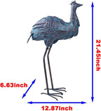Ostrich Statue Metal Retro Style Ostrich Sculpture Garden Decoration Metal Yard Art for Patio Lawn Backyard Outdoor Indoor Decoration