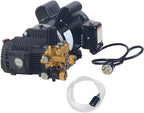 Canpump 1500 PSI 2 GPM Pressure Washer Pump Assembly with 2 HP 120 V Motor – Triplex Power Washer Pump, Fully Serviceable, External Unloader – For Cars, Driveways, Siding, Decks & Patios