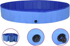 Foldable Dog Swimming Pool, Foldable Pet Swimming Pool, Portable Dog Pool, Bath Pool Collapsible Dog Pet Pool Bathing Tub, 78.7"x11.8" PVC Blue