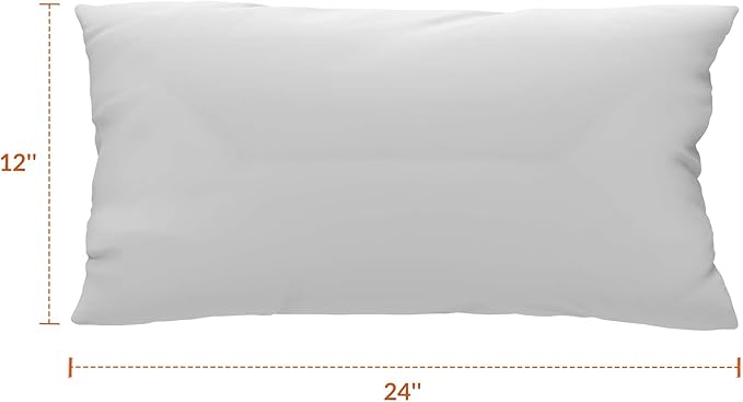 Covers & All Sunbrellla Outdoor Pillows for Patio Furniture, UV Fade Resistant & Waterproof Outdoor Sunbrella Lumbar Pillows, Set of 2 Inserts & Covers for Patios, Decks and Porches (Canvas Sunflower)