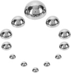 HANABASS 12Pcs Gazing Balls Reflective Hemisphere Stainless Steel Garden Mirror Globe Polished Ornament Sphere Hollow for Home Outdoor Pond Housewarming Swimming Pool Decoration