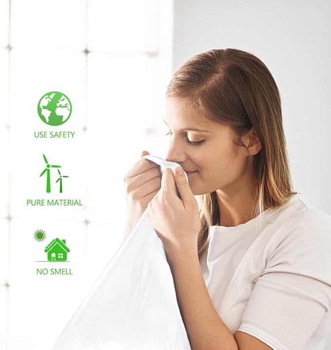 Teivio 2 Gallon 320 Counts Strong Trash Bags Garbage Bags, Bathroom Trash Can Bin Liners, Small Plastic Bags for Home Office Kitchen Kitchen (Clear)