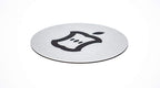 Metal Compost Sign | 2” Round, Compost Bin Label for Waste Basket | Brushed Silver Aluminum with Black Compost Symbol | Environment Signs | Ready to Hang