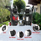 Pressure Washer, 5000PSI Max Power Washer with 500ML Foam Cannon, High Pressure Cleaning Machine with 4 Connect Nozzles for Cars Patio Driveways Home Cleaning