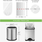 3 Gallon 120 Counts (fit 2.6-3.3 Gal) Small Trash Bags Garbage Bags by RayPard, 10-12 Liter Waste Basket Liner Fit 2.6,3.1,3.2,3.3 Gal Trash Can for Home Office Kitchen Bathroom Bedroom, Black