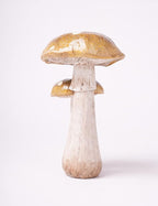 SEINHIJO Mushroom Decor Sculpture Garden Gifts Statue Outdoor Fairy Figurine Modern Patio Arts Polyresin 7.1inch