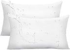 Ashler Outdoor Pillow Inserts, 12x20 Waterproof Throw Pillows Pack of 2, Outdoor Pillows Water-Resistant Decorative Premium Lumbar Pillow Stuffer Sham for Porch Patio Living Room Bedroom Furniture