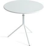 Minimalist Design 31.5 Inch Diameter Round Metal Patio Table, Bistro Table, Dining Table, Suitable for Indoor and Outdoor Cafes and Restaurants (White)