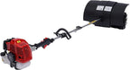 Handheld Sweeper 52CC 2 Stroke Gasoline Power Sweeper Outdoor Sweeping Broom 2.3HP Walk Behind Sweeper Cleaner 23.5'' Turf Lawns Driveway Grass Sweeping Cleaning Tool