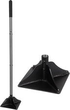 Walensee Steel Tamper with 48 inch Handle 8"x8" Garden Rubber Grip for Laborsaving All-Steel Heavy Duty Ideal Tool Leveling Ground Installing pavers and Repairing Blacktop