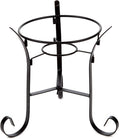Lily's Home Metal Gazing Ball Stand for 10 or 12 inch Metal and Glass Garden Gazing Globes. Black. 9-inch Tall