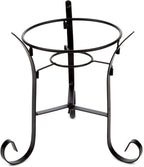 Lily's Home Metal Gazing Ball Stand for 10 or 12 inch Metal and Glass Garden Gazing Globes. Black. 9-inch Tall