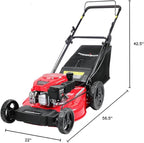 PowerSmart Gas Lawn Mower 21-Inch 144cc OHV Engine 2-in-1 Push Mower with Bagging