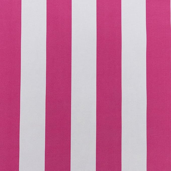 RSH DECOR Deep Seating Cushion with Pillow Back | 25” x 25.5” x 5" Seat | Water and Fade-Resistant Spun Fabric | Made in USA | Outdoor Chair Cushion Set for Patio Furniture (Pink & White Stripe)