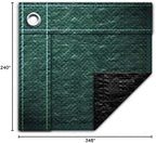 Buffalo Blizzard Ripstopper 16 x 24/25 ft Oval Winter Pool Cover | Green Heavy Duty Cover for Above Ground Swimming Pools | Easy to Install | Cold & UV Resistant | Shields from Seasonal Debris