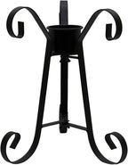 VOREEN 10-Inch Metal Gazing Ball Stand for 8-12 Inch Garden Globe, Outdoor Decor Garden Yard Accessories, Black