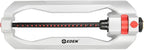 Eden 94111 Lawn&Garden Metal Oscillating Water Sprinkler for Yard W/Quick Connect Starter Set 4,400 Sq Ft Coverage, Heavy Duty