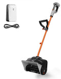 Litheli 20V Cordless Snow Shovel, 12'' Electric Snow Blower with 4 Ah Batteries Included, Lightweight Battery-Powered Snow Thrower for Driveway & Sidewalk