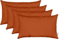 RSH DECOR: Sunbrella Lumbar Throw Pillows Set of 4 | 20" x 12" | Water and Fade-Resistant Performance Fabric | Outdoor Pillow Covers with Down-Alternative Inserts | Canvas Tuscan