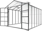 10*12*8.7FT Greenhouse for Outdoors,Polycarbonate Greenhouse with Stronger Wind Protection and Roof Vent,Walk-in Large Aluminum Sunroom Winter Proof,Black