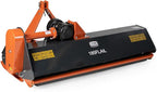Titan Attachments 3 Point Flail Mower, 72" Charcoal Finish Fits Cat 1 Tractors, Replaceable Hammer Blades, 30-60 HP Mulch and Finish Mower for Uneven Terrain, Lawn Tractor Accessories