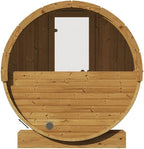 Sauna Barrel, Ergo-Series Backyard Sauna Barrel (Sauna Heater & Sauna Stones Included) (Model E6W)