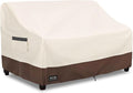 Patio 3-Seater Sofa Cover, 3 Seater Outdoor Couch Cover Waterproof Couch Covers Fits up to 79W x 37D x 35H Inches, Waterproof Heavy Duty Patio Furniture Covers, Beige and Brown
