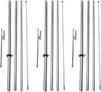 FFN 3-Pack of Open House Feather Banner Flag Kits, Includes Flag Poles, Ground Stakes, and Travel Bags, 15ft Large Outdoor Signs for Real Estate Agents