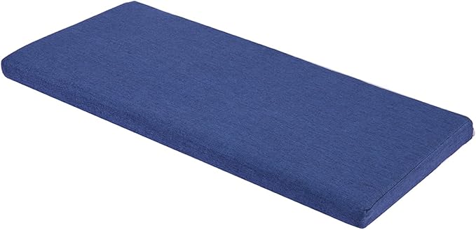 48 x 18 Inch Piano Bench Cushions for Indoor Furniture with Ties Non Slip Kitchen Dining Room Bench seat Cushion for Shoe Storage Ottoman Window Settee Pad，Navy Blue