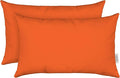 RSH Décor - Sunbrella Jumbo Lumbar Throw Pillows – Set of 2 | 26" x 16" | Indoor Outdoor Use – Patio, Lounge, Adirondack, Deck | Water & Fade-Resistant | Includes Down-Alternative Inserts | Melon
