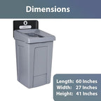 Stager Direct, 33 Gallon Landfill Recycling Station with Lid, Recycle Bin, Exterior Trash Can, Recycling Station Kit, Heavy Duty Premium Plastic, Perfect for Kitchen, Office, Garden, Garage, (N.4)